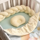 Set lenjerie pentru Patut Bebe din 6 piese Lion crem (6)